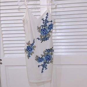 White cocktail dress.